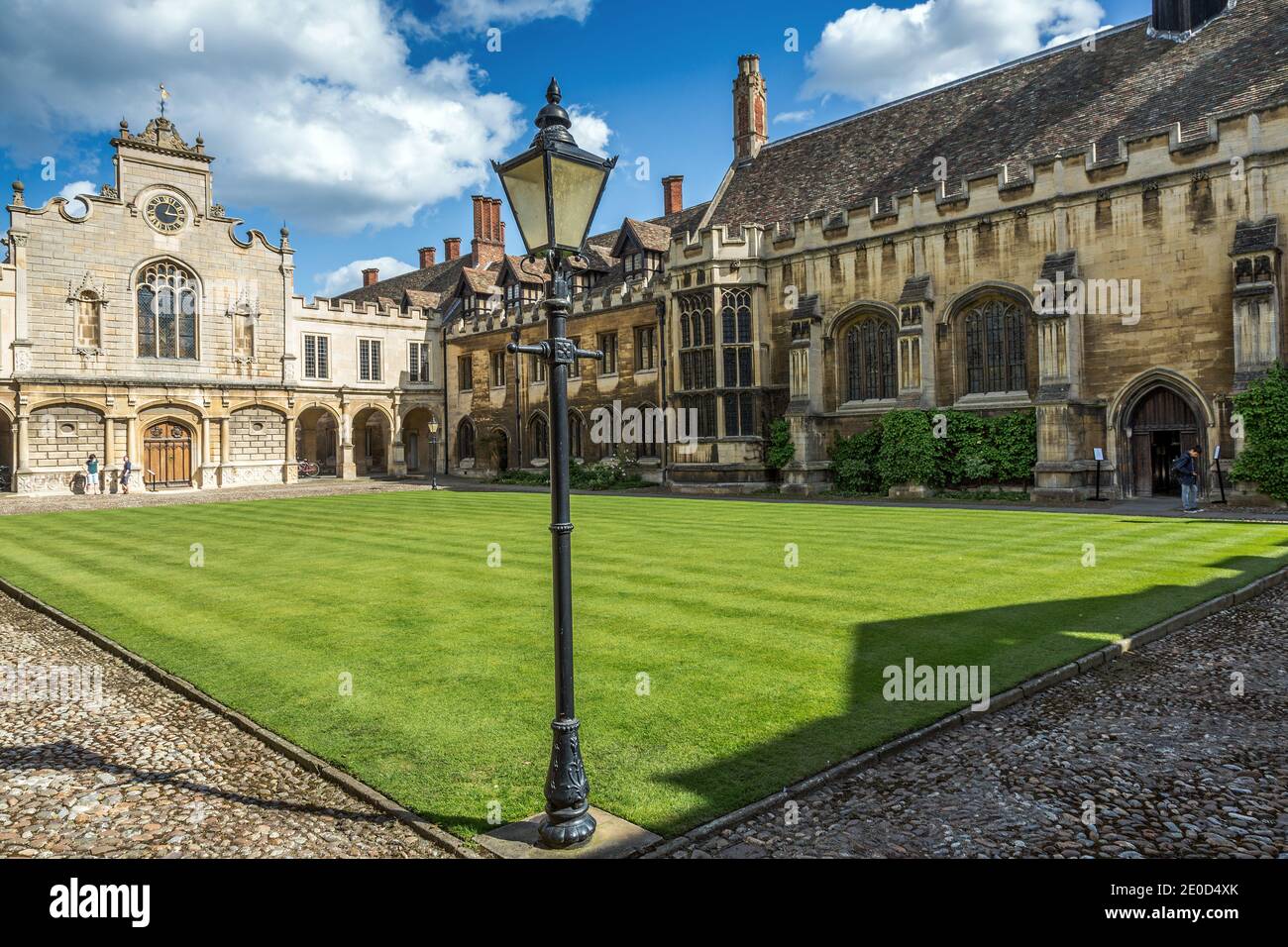 The Old Court in Peterhouse College, Teil der University of Cambridge, England, Großbritannien Stockfoto