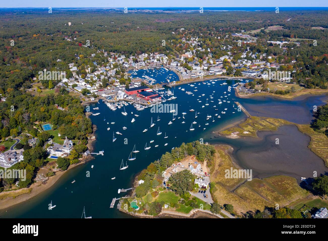 Luftaufnahme von Manchester by the Sea, Massachusetts, USA Stockfoto