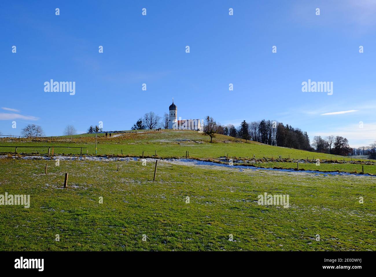 Kirche St. johann babtist bei holzhausen am starnberger See Stockfoto