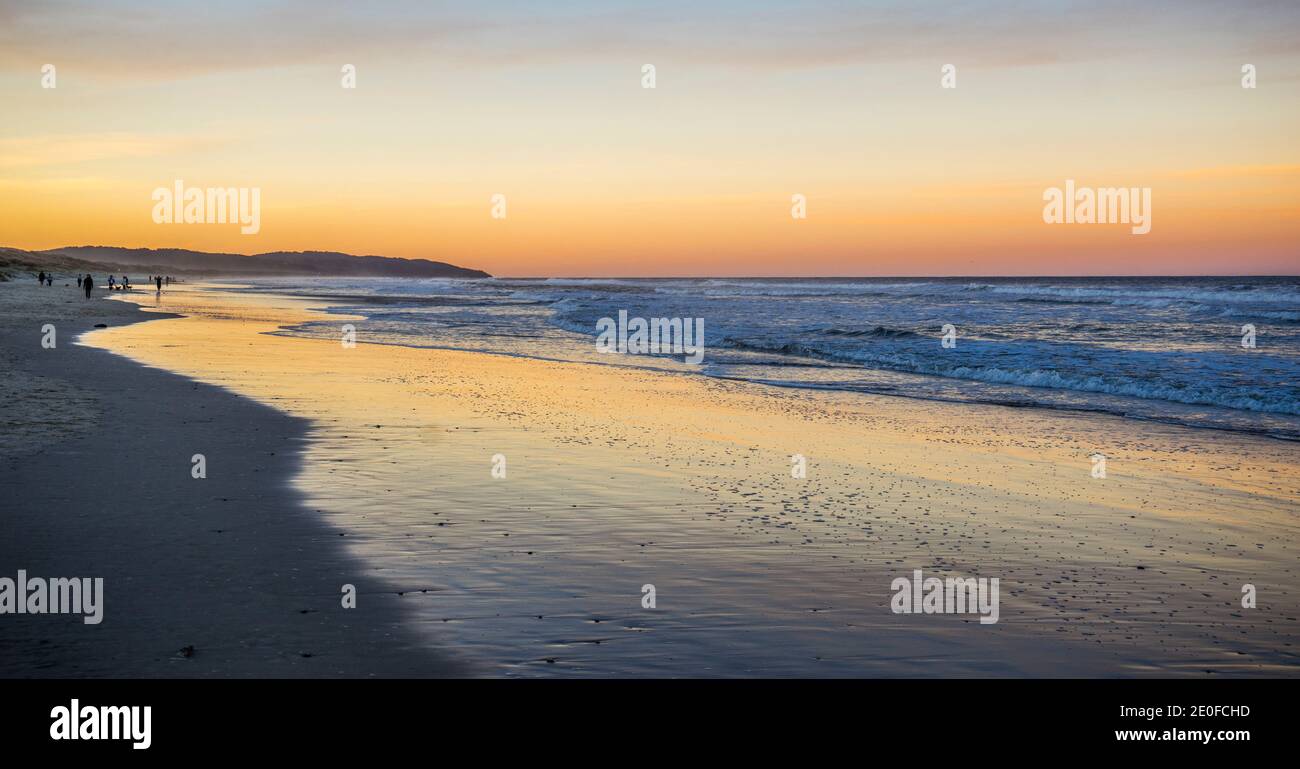 Abendstimmung am Seven Mile Beach, Lennox Head, Northern Rivers Region, North Coast of New South Wales, Australien Stockfoto