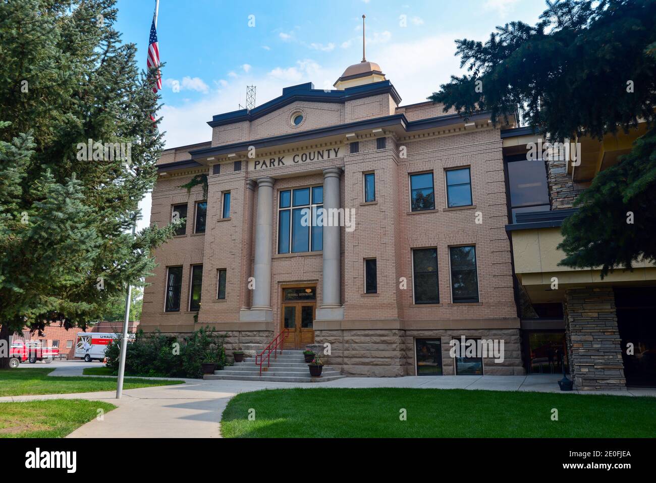 Cody, Wyoming, USA - 20. August 2012: Das Park County Courthouse Stockfoto