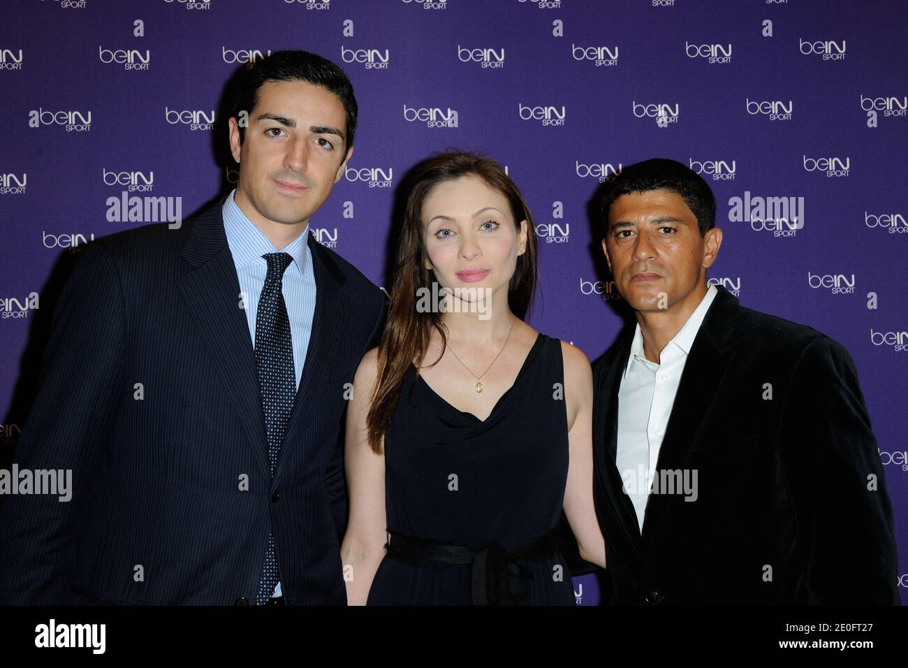 Edouard und Isabella de Ligne mit Saïd Taghmaoui bei der Einlaunchparty von Bein Sport tv im Theater de Chaillot , in Paris, Frankreich am 1. juni 2012. Foto von Alban Wyters/ABACAPRESS.COM Stockfoto