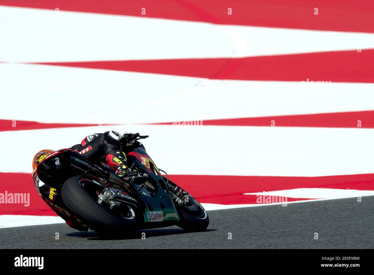 Spaniens MotoGP-Fahrer Alvaro Bautista von Honda Gresini während der MotoGP Catalunya Grand Prix Qualifikation in Barcelona, Spanien am 1. Juni 2012. Foto von Malkon/ABACAPRESS.COM Stockfoto