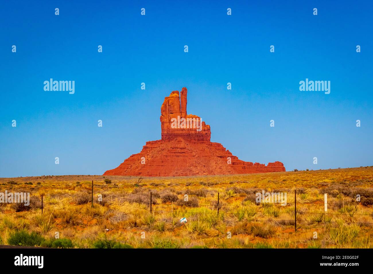 Big Indian Chief butte im Monument Valley Navajo Tribal Park, Navajo Nation Stockfoto