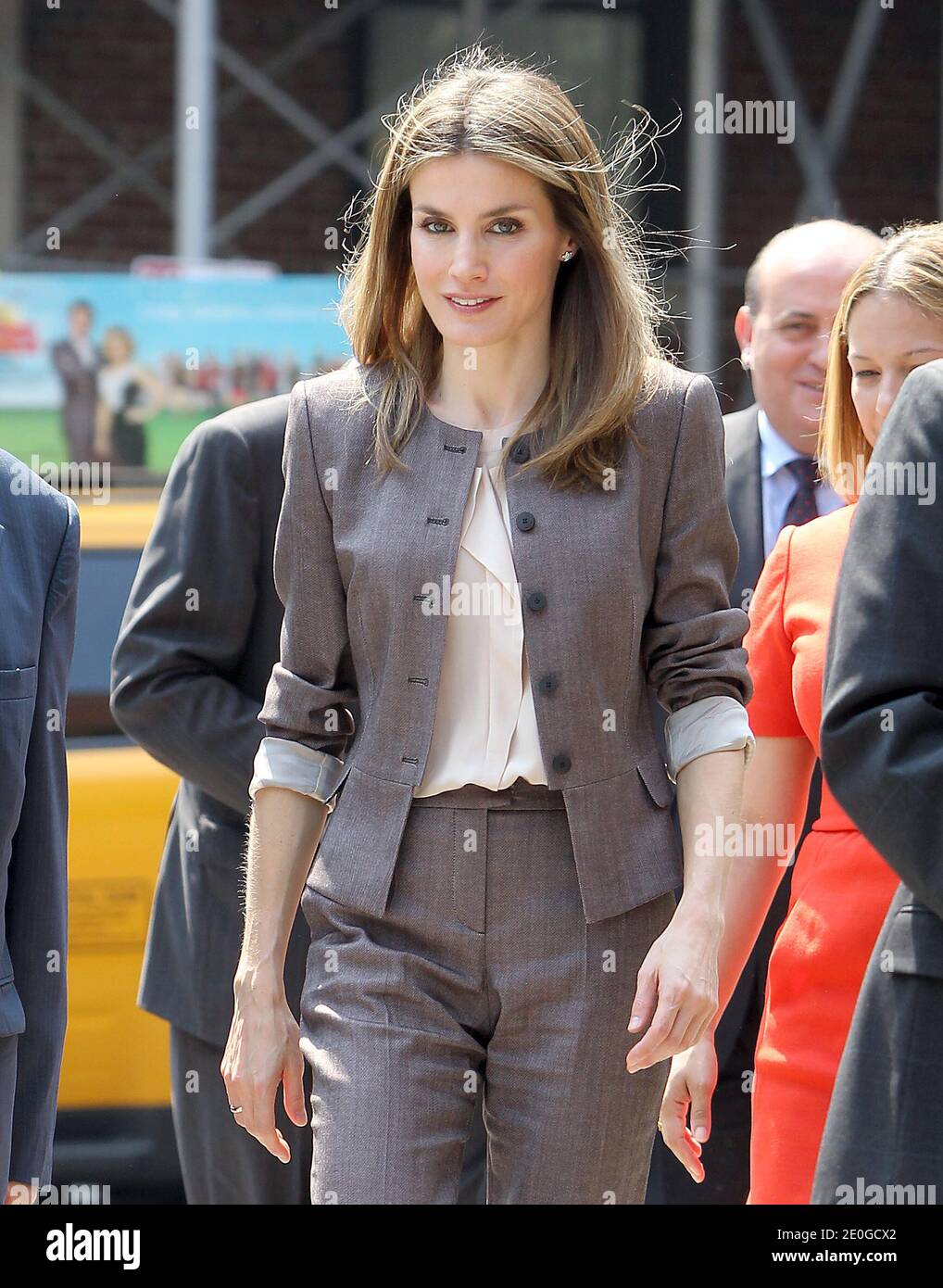 Kronprinzessin Letizia von Spanien bei der Ankunft an der Emily Dickinson School in der Upper West Side, New York City, NY, USA am 22. Juni 2012. Foto von Charles Guerin/ABACAPRESS.COM Stockfoto