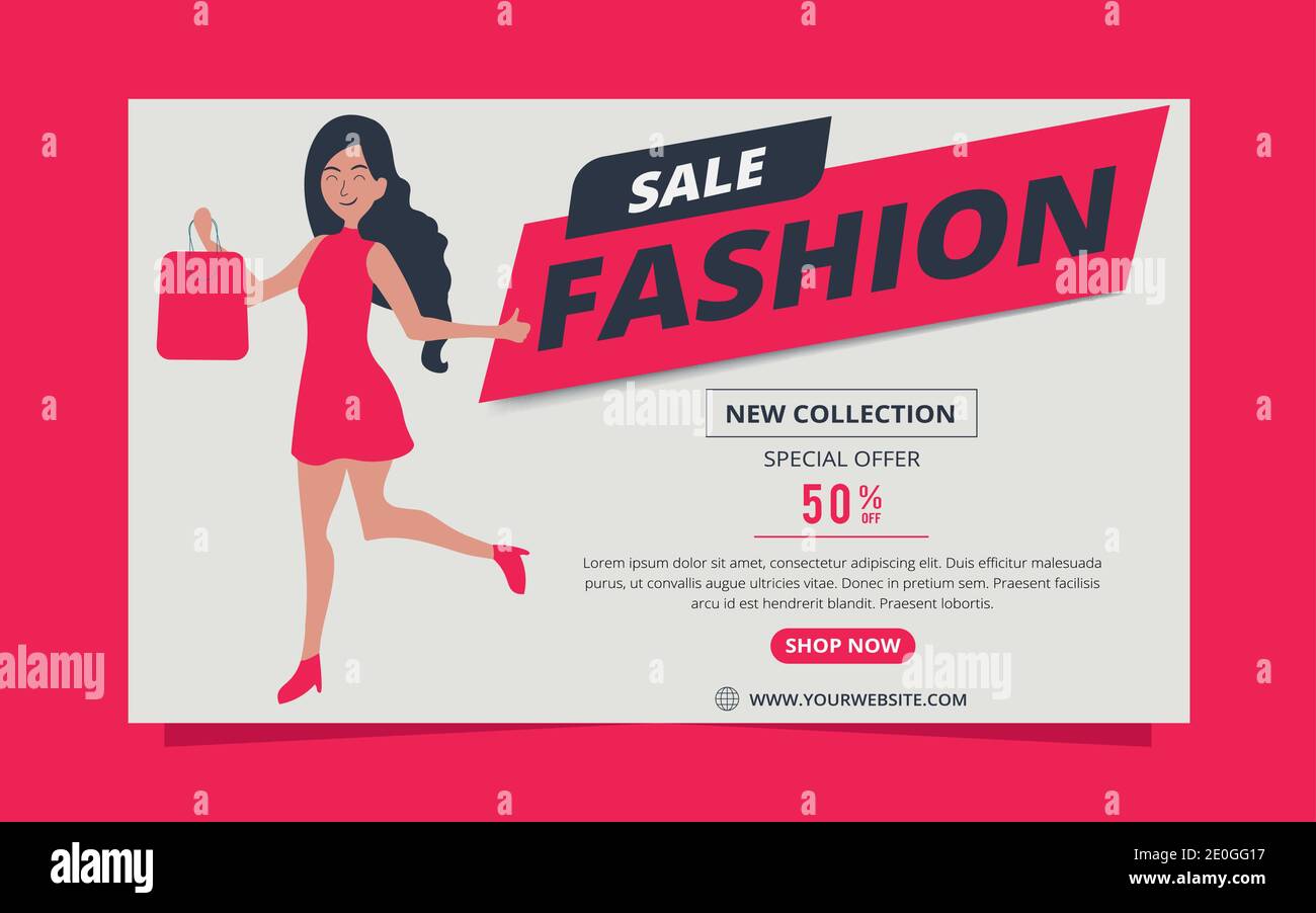 Promotion Mode Verkauf Web-Banner Stock Vektor