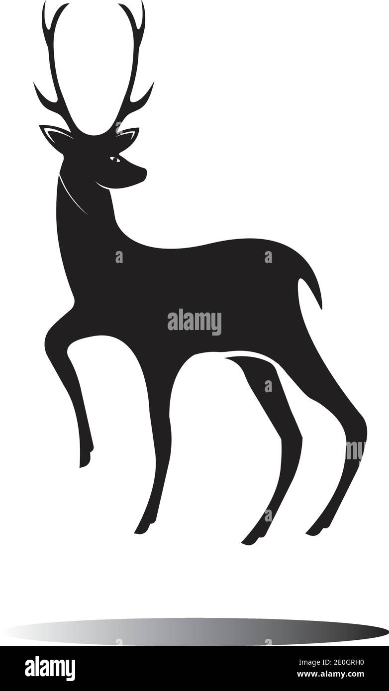 Rotwild Logo Vorlage Vektor icon Abbildung design Stock Vektor