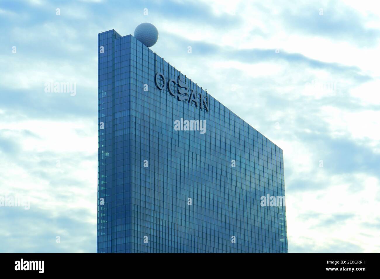 Atlantic City, New Jersey, U.S.A - 3. November 2018 - der Blick von oben auf das Ocean Resort Casino Stockfoto
