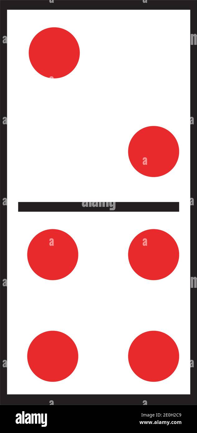 Domino Vektor Illustration, Domino Karte Symbol Vorlage Vektor Illustration Design Stock Vektor