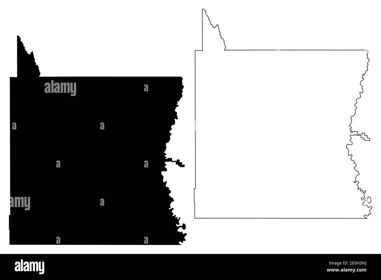 Emery County, State of Utah (U.S. County, United States of America, USA, U.S., US) Kartenvektordarstellung, Scribble-Skizze Emery-Karte Stock Vektor