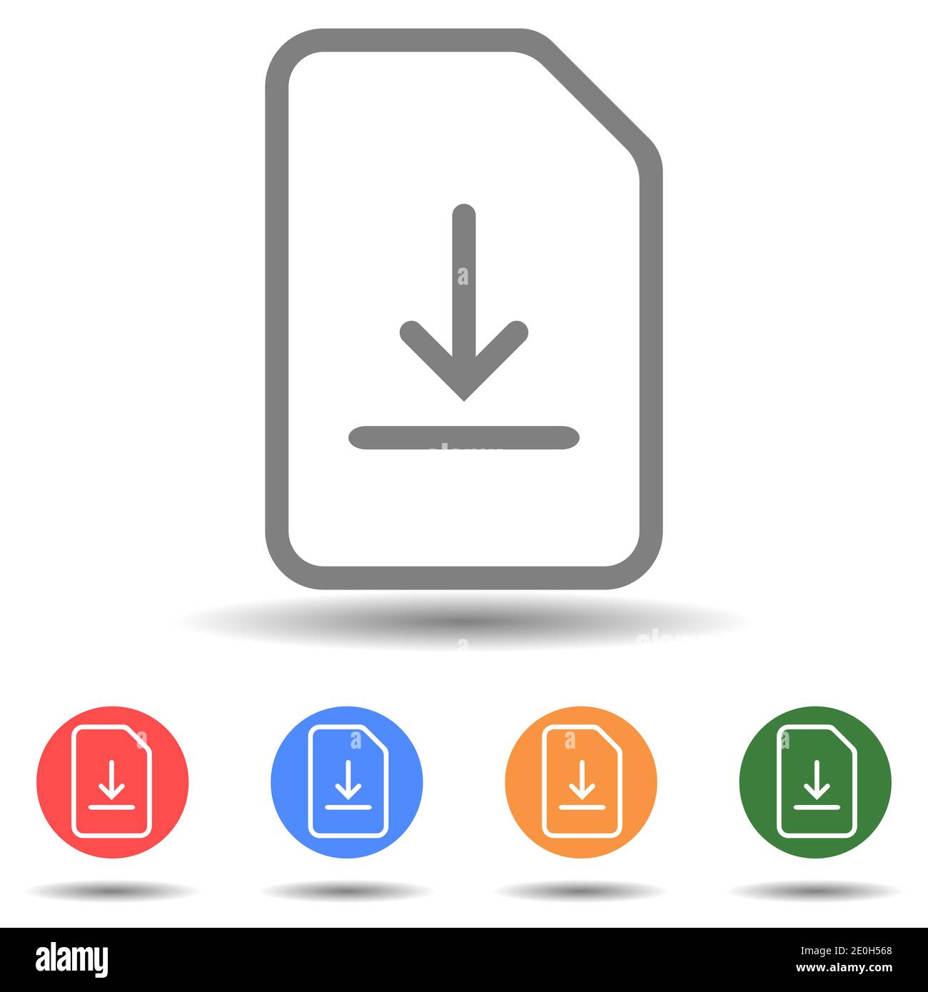 Laden Sie das Dateivektorsymbol in flacher Form herunter Stock Vektor