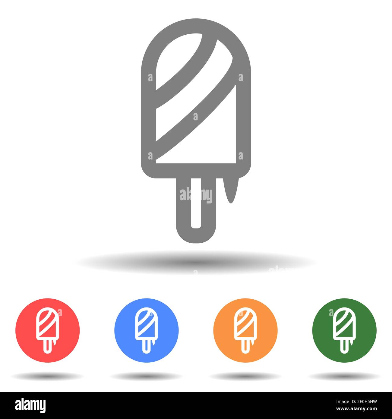 Schokoladeneis auf Stick Vektor-Symbol Stock Vektor