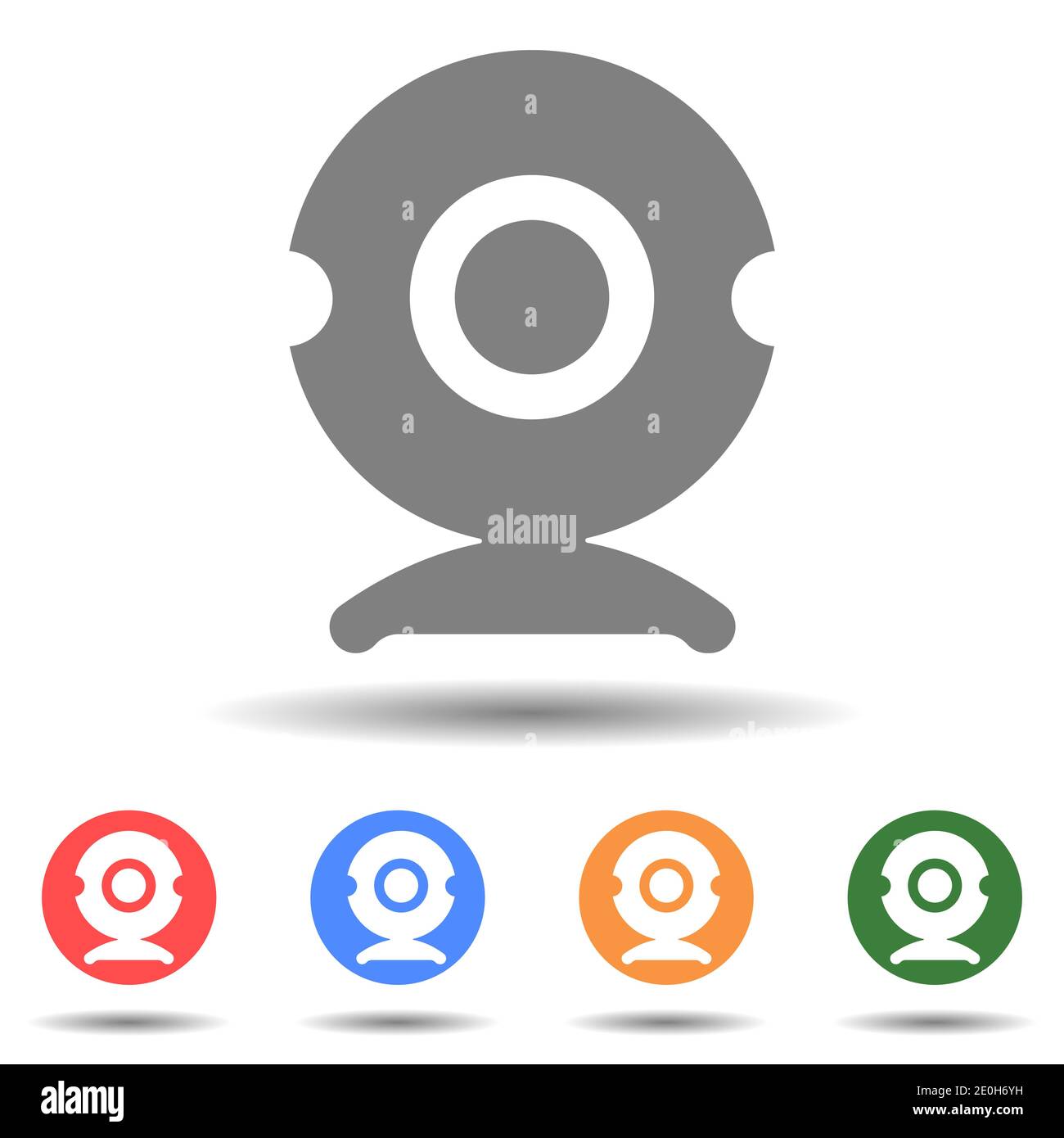 Webcam-Symbolvektor, Web-Video-Chat-Symbol Stock Vektor
