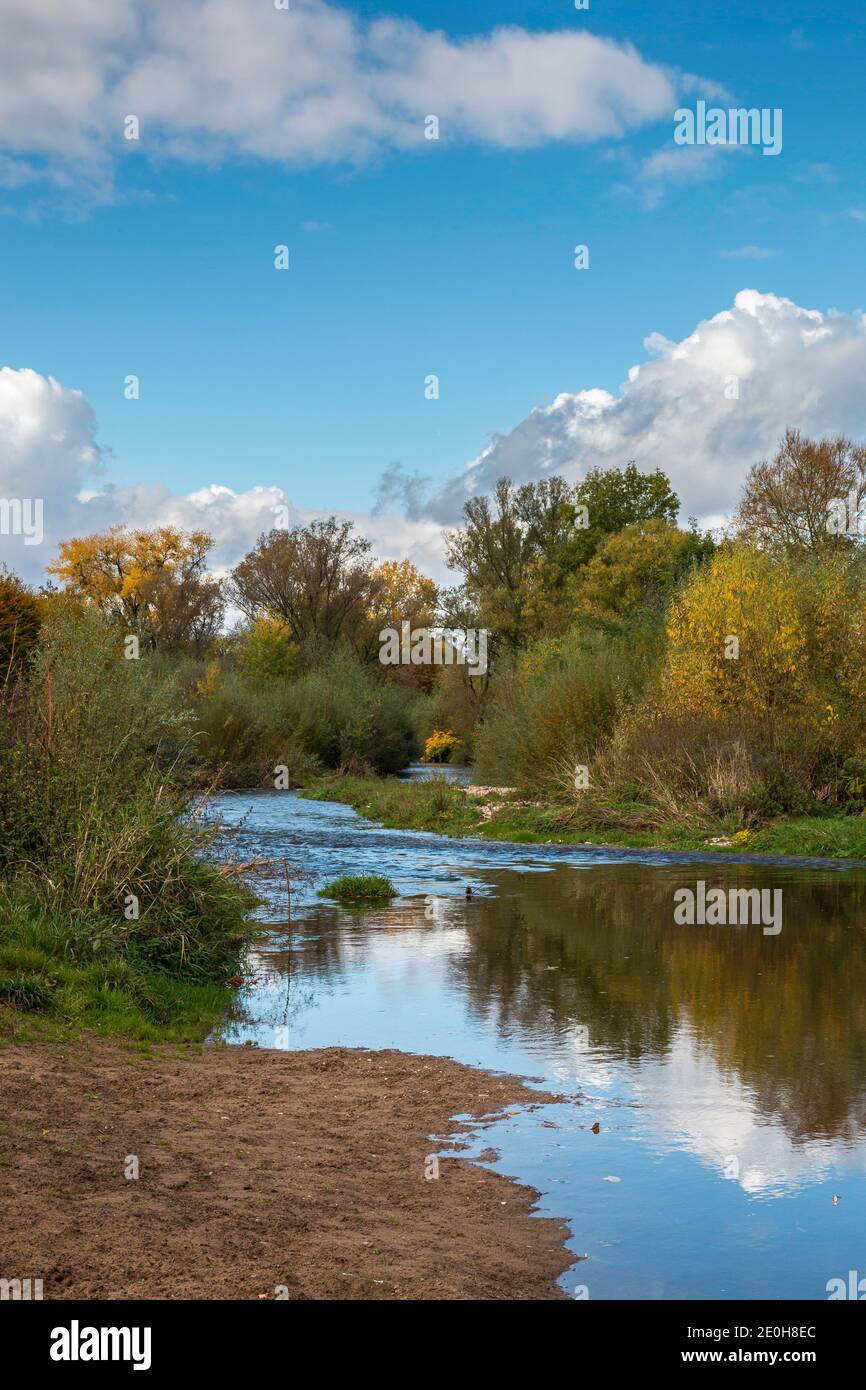 Sauberer Fluss mitten auf dem Land Stockfoto