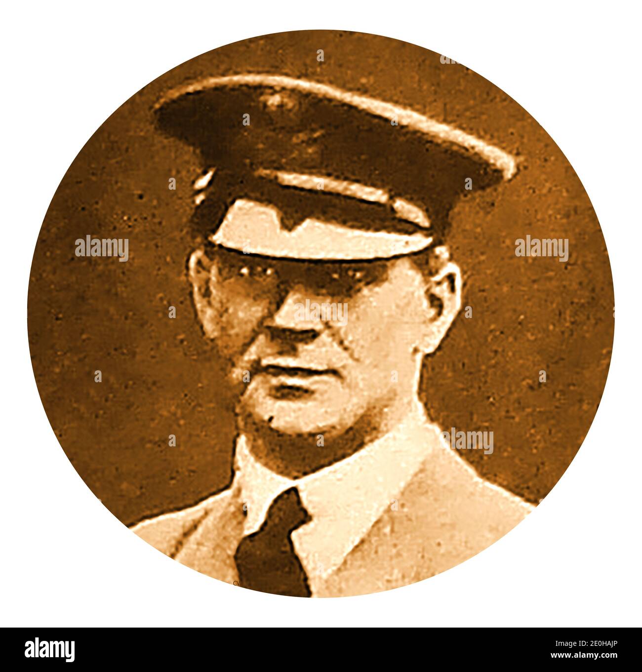 Ein frühes Porträt von Sir Arthur Whitten Brown von Alcock & Brown Ruhm (erste, die den Atlantik fliegen). Stockfoto