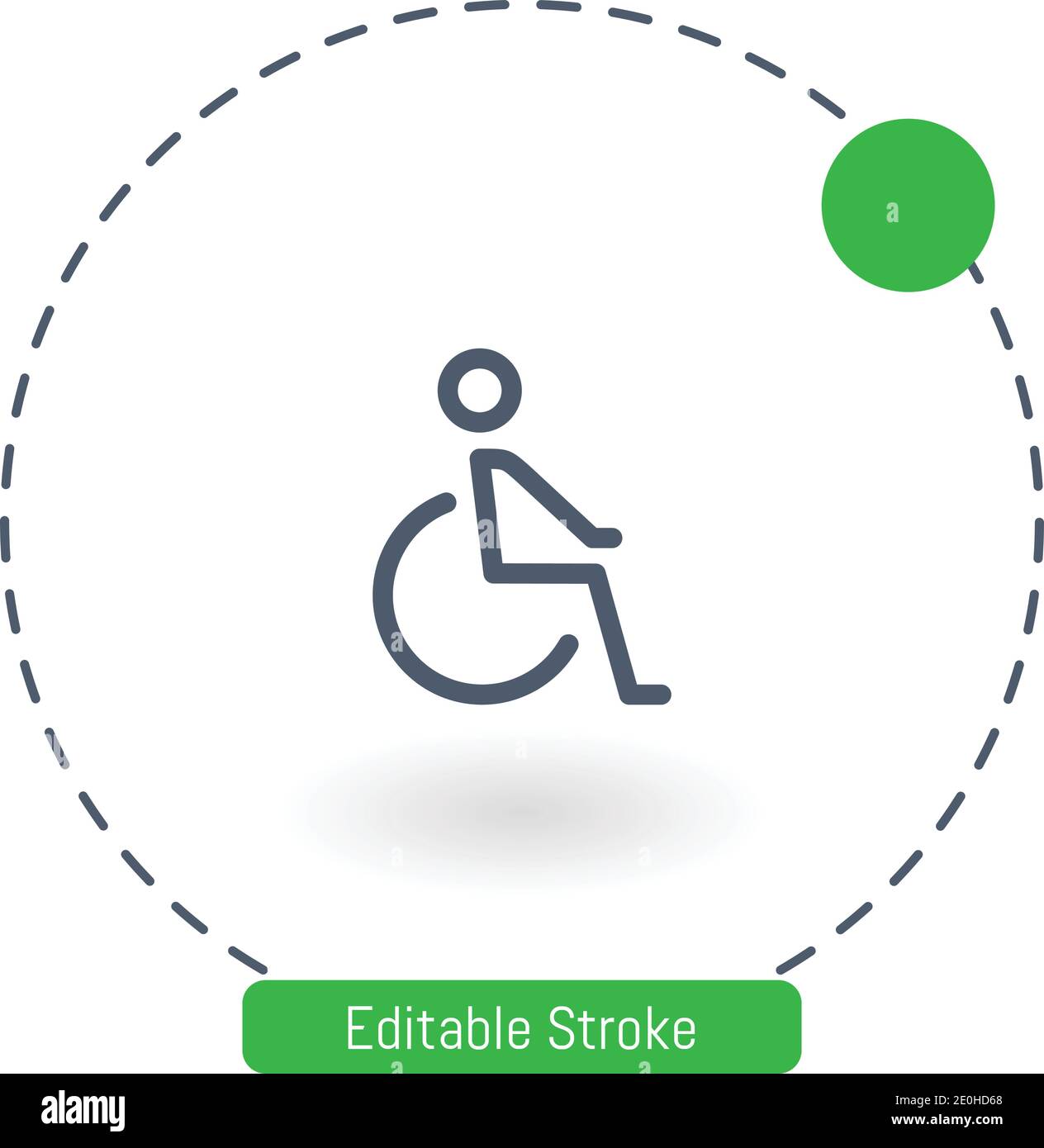 Symbol „Disabillity“ Vektorsymbol bearbeitbare Symbole für Konturumrisse für das Web Und mobil Stock Vektor
