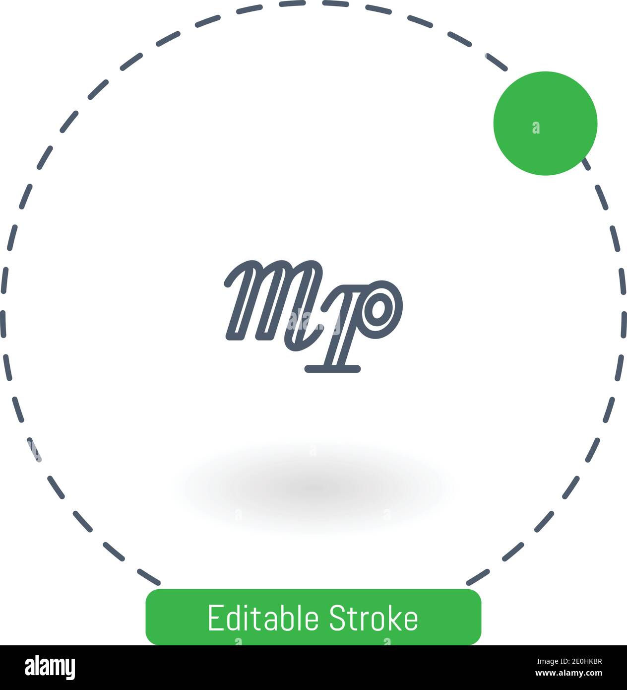 Mezzopiano Vektor-Symbol editierbare Kontur Umrisssymbole für Web und Mobil Stock Vektor