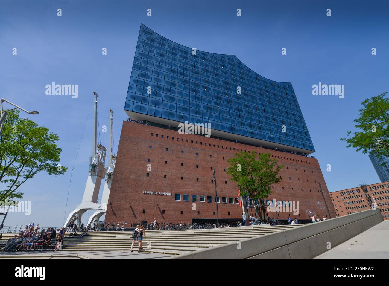 Elbphilharmonie, Platz der Deutschen Einheit, Hafencity, Hamburg, Deutschland Stockfoto