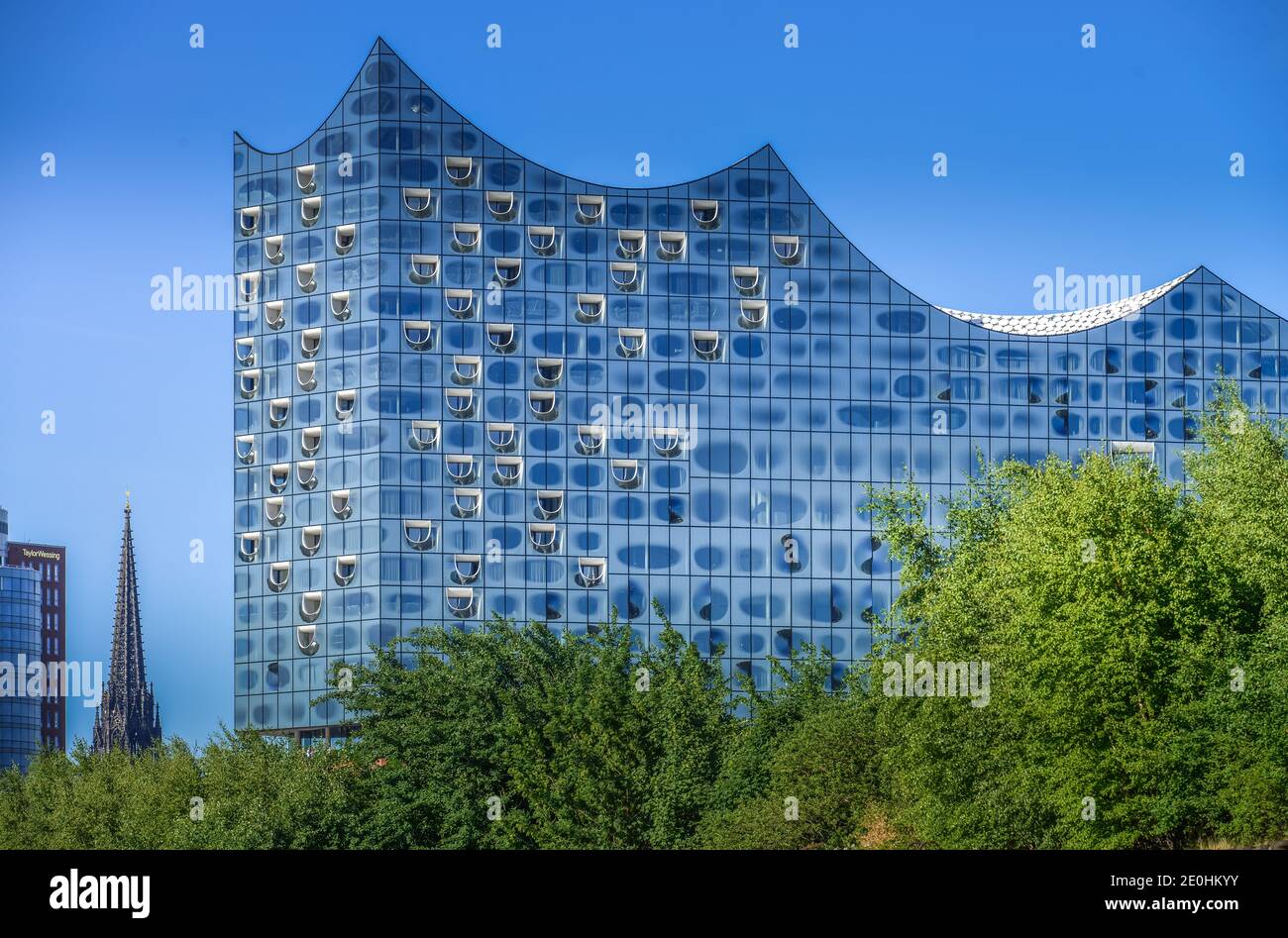 Elbphilharmonie, Platz der Deutschen Einheit, Hafencity, Hamburg, Deutschland Stockfoto