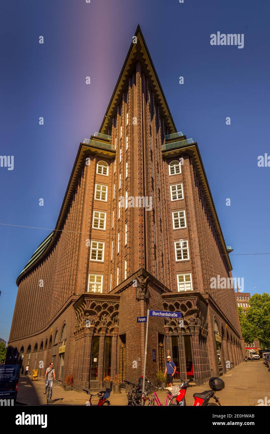 Chilehaus, Fischertwiete, Kontorhausviertel in Hamburg, Deutschland Stockfoto