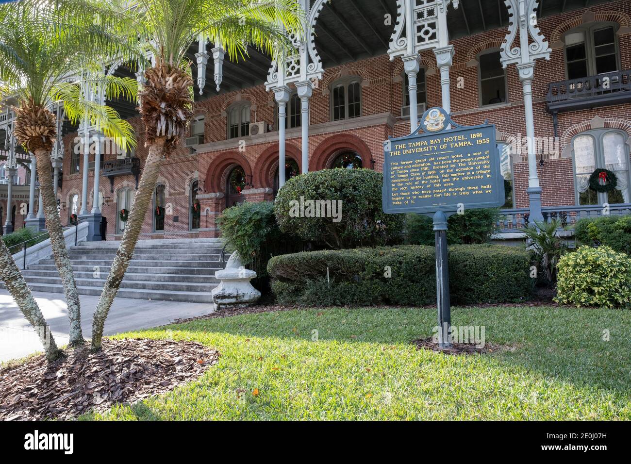 Tampa Bay Hotel, Tampa, Florida Plakette Stockfoto