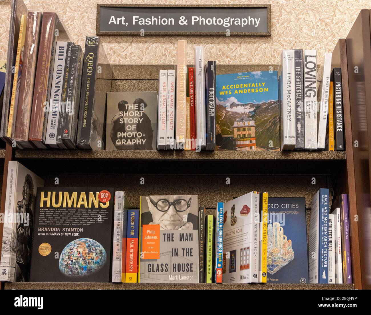 Kunst, Mode und Fotografie Bücher zum Verkauf, Barnes and Noble, USA Stockfoto