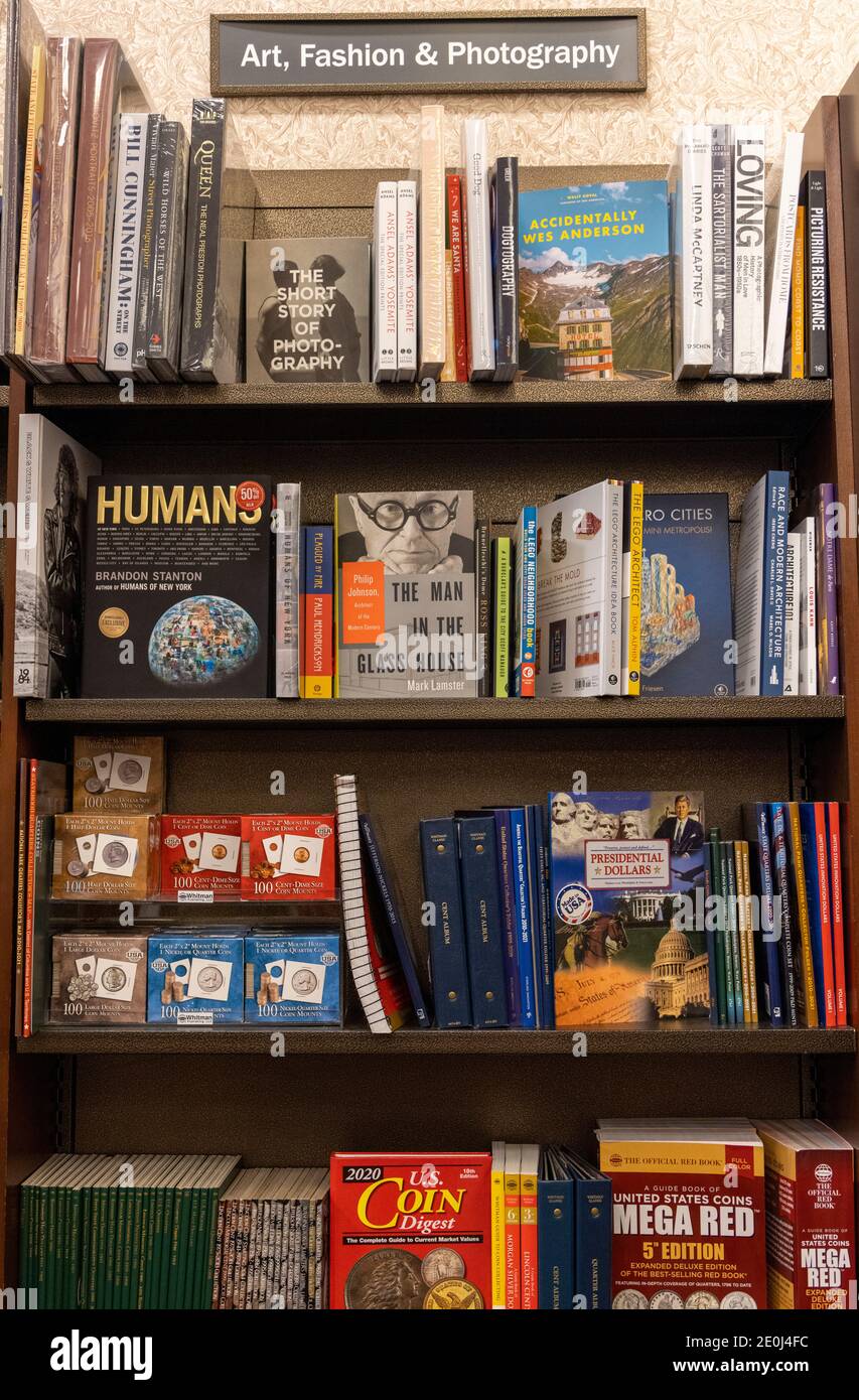 Kunst, Mode und Fotografie Bücher zum Verkauf, Barnes and Noble, USA Stockfoto