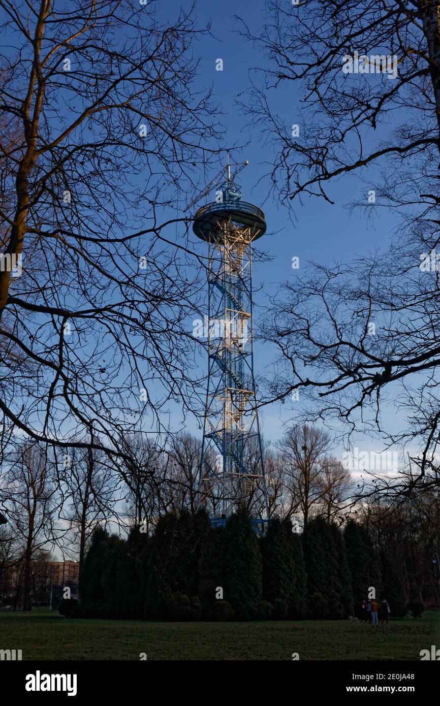 Park Kościuszki an einem sonnigen Wintertag Stockfoto