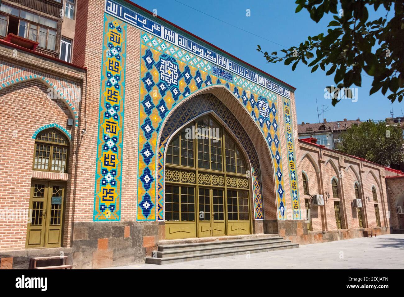 Zentrale Moschee (Blaue Moschee) von Jerewan, Armenien Stockfoto