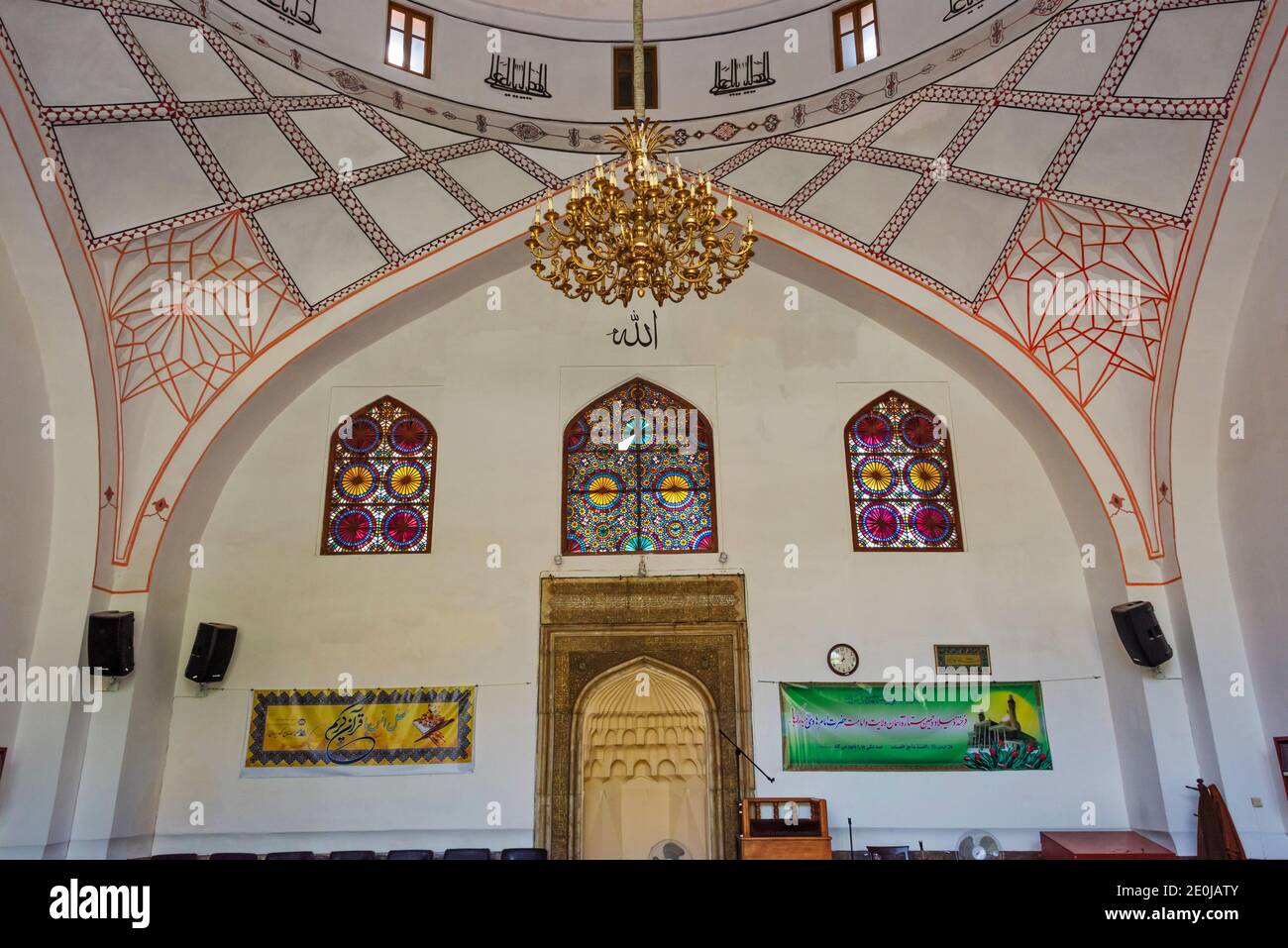 Im Inneren der Zentralmoschee (Blaue Moschee) von Jerewan, Armenien Stockfoto