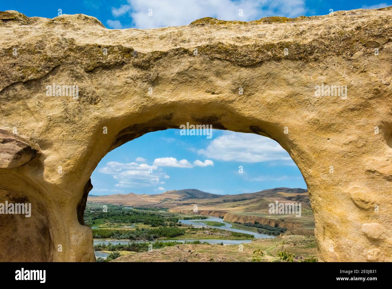 Uplistsikhe Höhlenkomplex, Denkmal der Felsarchitektur, Gori, Georgien Stockfoto