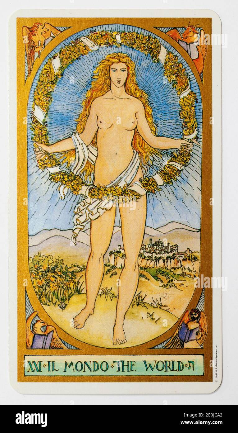 Die World Tarot Card von US Games Systems Ltd Renaissance Deck Stockfoto
