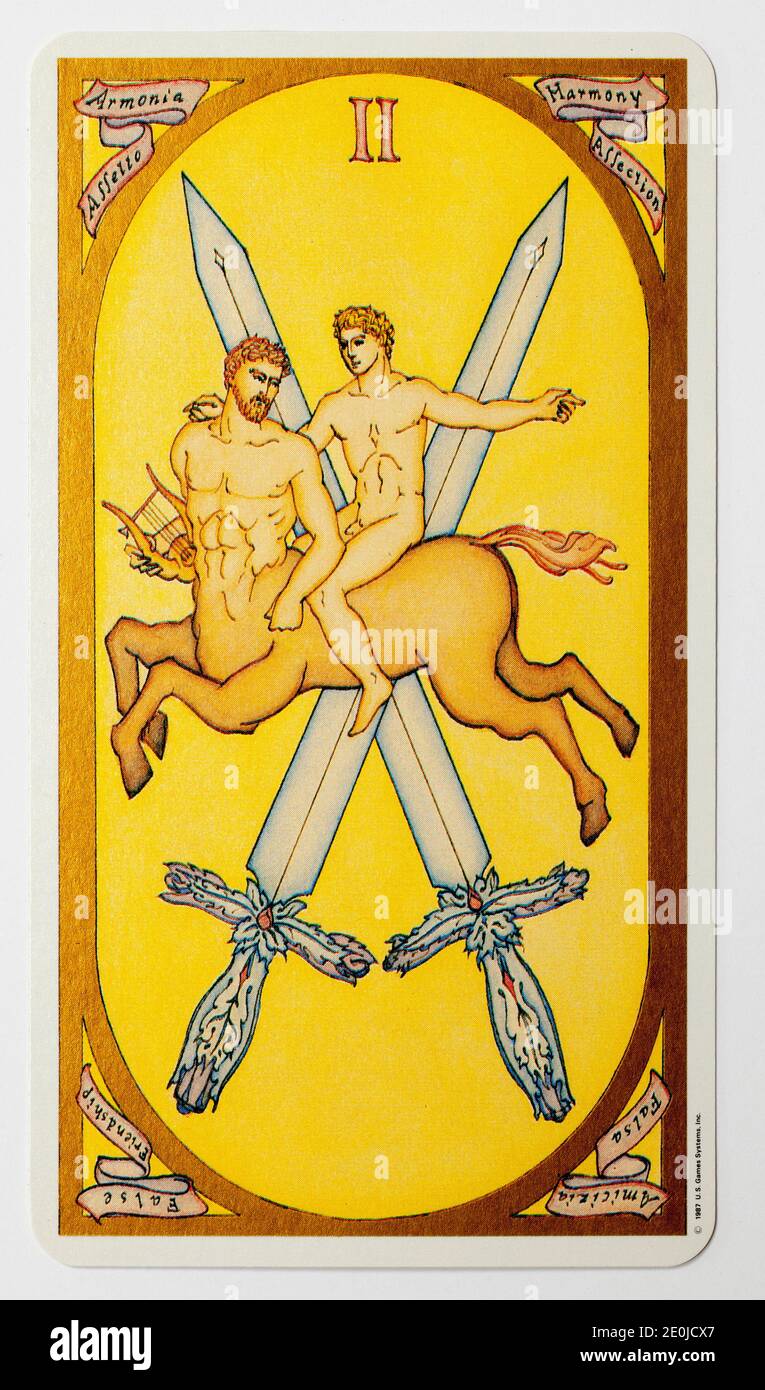 Tarot-Karte von US Games Systems Ltd Renaissance Deck Stockfoto