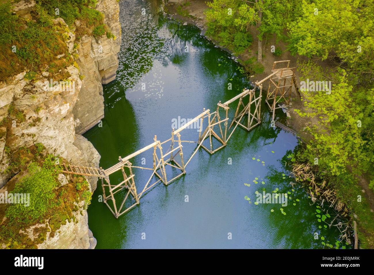 Canyon im Dorf Buki, Tscherkassy Region, Ukraine. Stockfoto