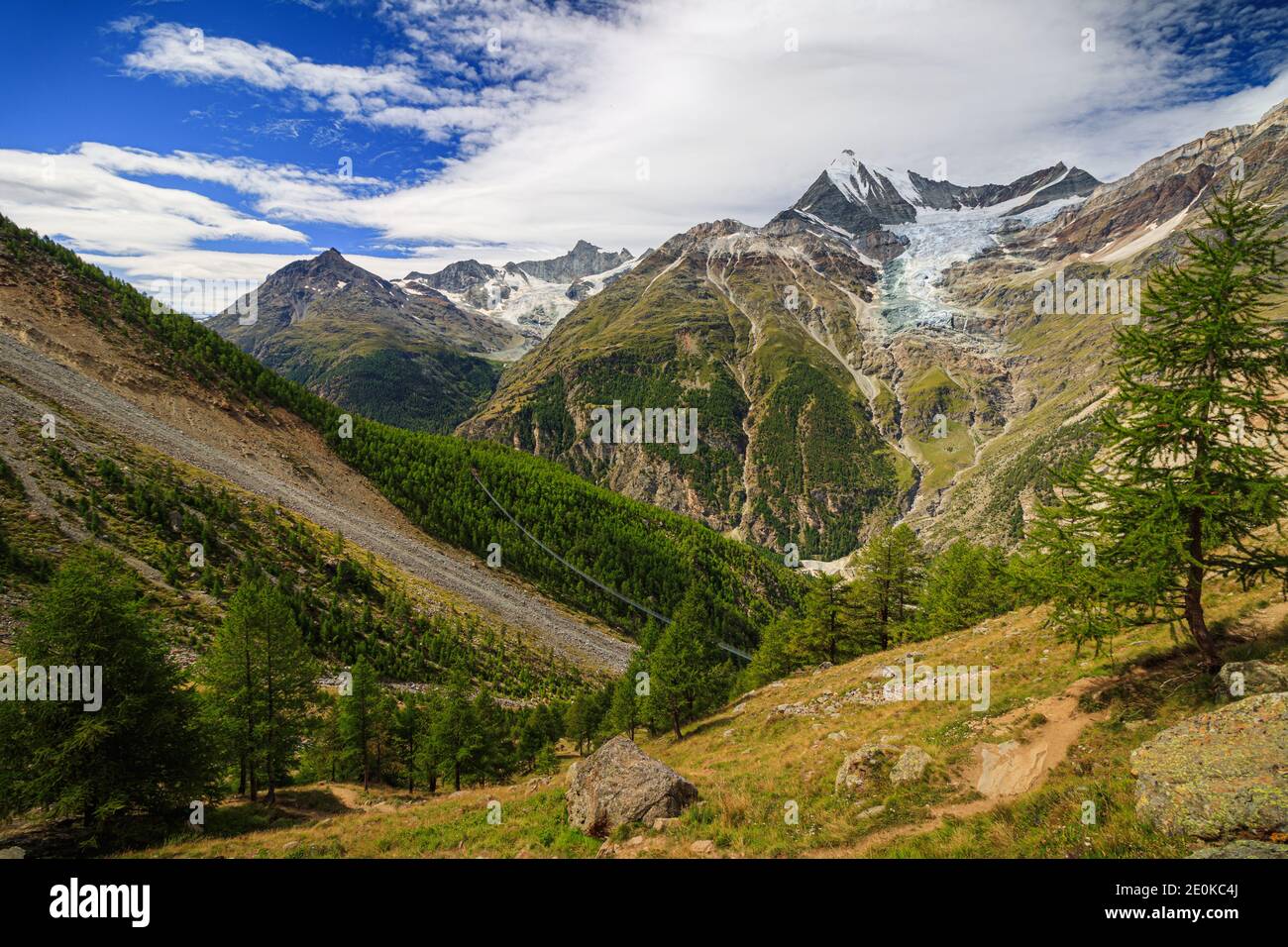 visp weißhorn, zermatt, Baum, Landschaft, Stockfoto