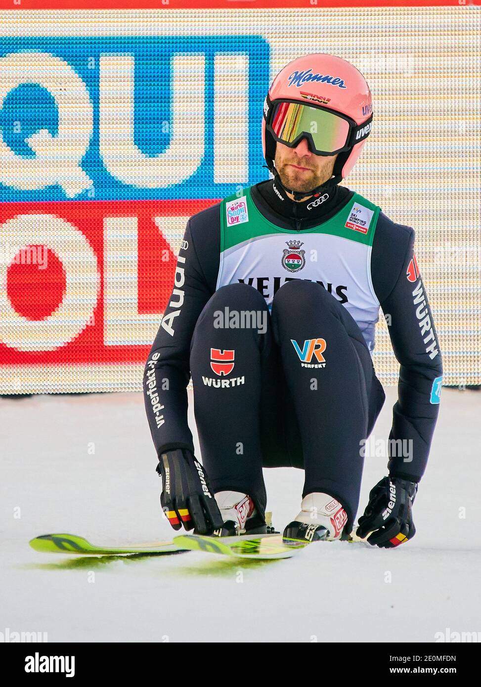 Pius PASCHKE, GER in Aktion beim Vierschanzentournee Skisprung im Olympiastadion, große Olympiaschanze in Garmisch-Partenkirchen, Bayern, Deutschland, 01. Januar 2021. © Peter Schatz / Alamy Live News Stockfoto
