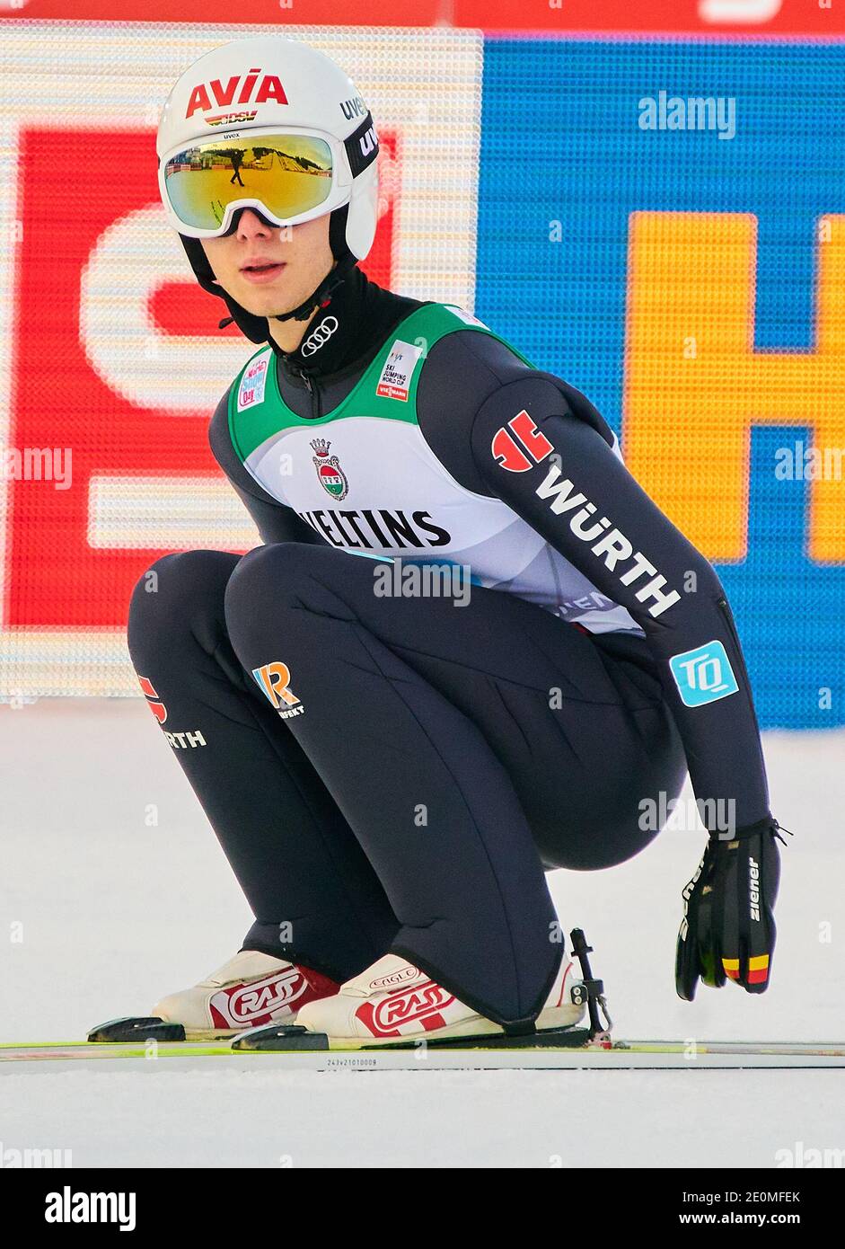 Martin HAMANN, GER in Aktion beim Vierschanzentournee Skisprung im Olympiastadion, große Olympiaschanze in Garmisch-Partenkirchen, Bayern, Deutschland, 01. Januar 2021. © Peter Schatz / Alamy Live News Stockfoto