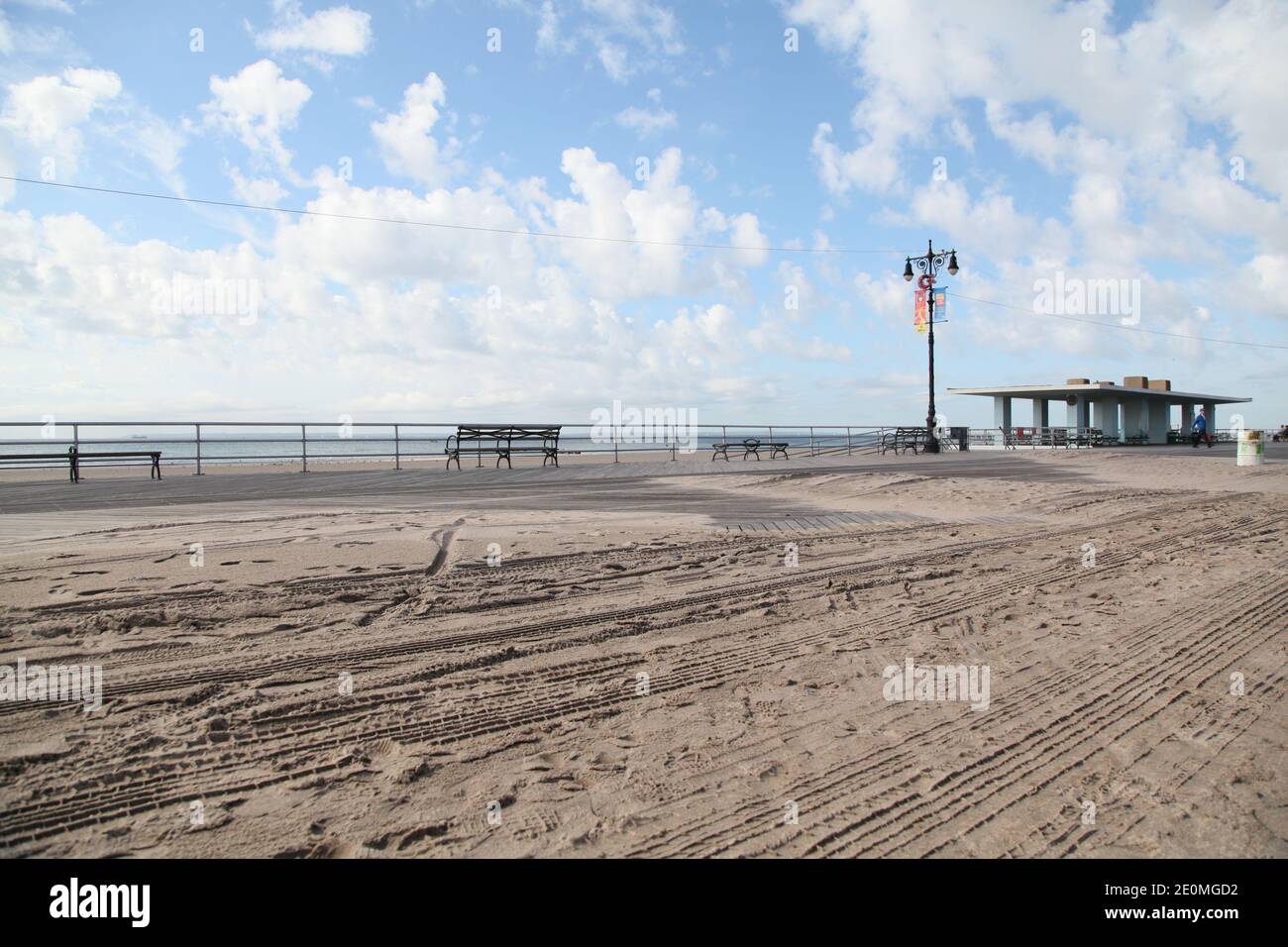 Blick auf Coney Island. Coney Island ist eine Halbinsel und Strand am Atlantischen Ozean im südlichen Brooklyn, NY, USA am 20. September 2012. Foto von Marie Psaila/ABACAPRESS.COM Stockfoto