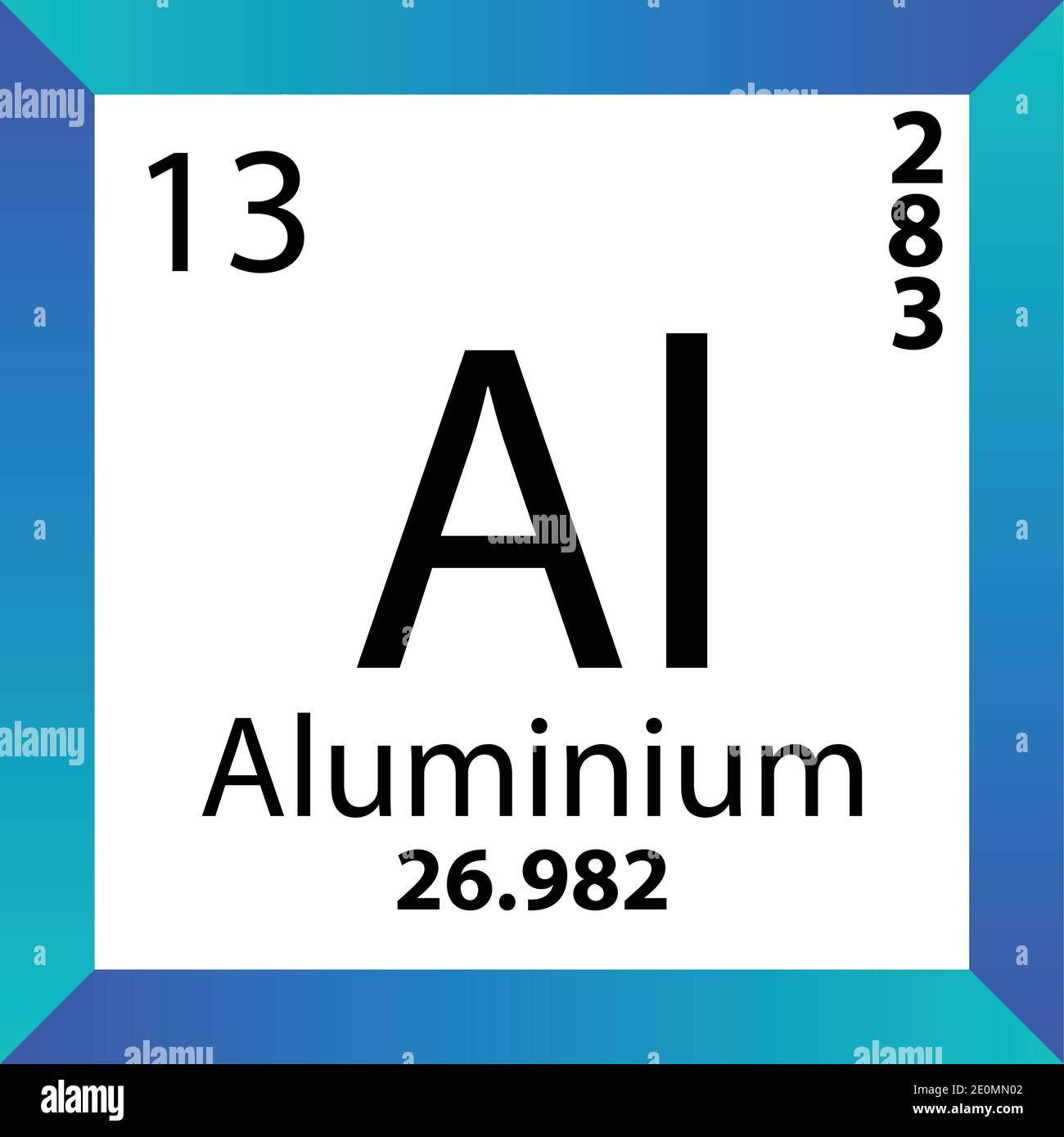 Al Aluminium-Periodensystem Fr Chemische Elemente.  Einzelvektordarstellung, buntes Symbol mit Molmasse, Elektronenkonf. Und  Ordnungszahl Stock-Vektorgrafik - Alamy