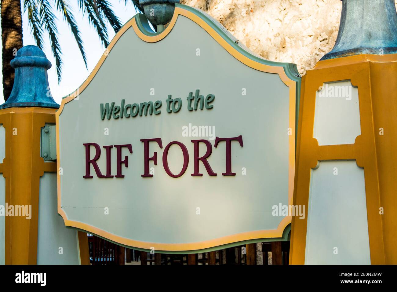 Rif Fort Schild, Willemstad, Curacao. Stockfoto