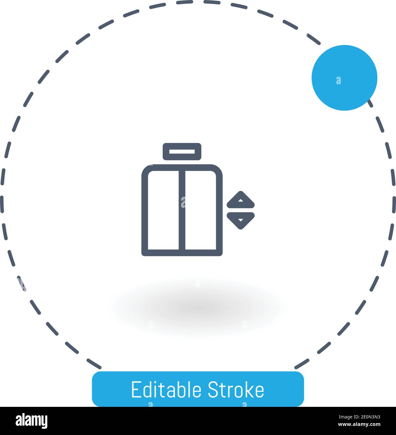 Elevator Vector Icon editierbare Konturumrisssymbole für Web und Mobil Stock Vektor