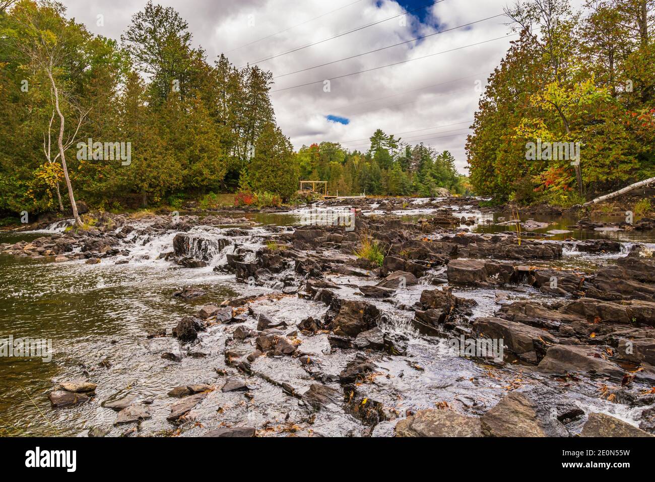 Whitefish Rapids Algonquin Highlands Haliburton County Ontario Kanada Stockfoto
