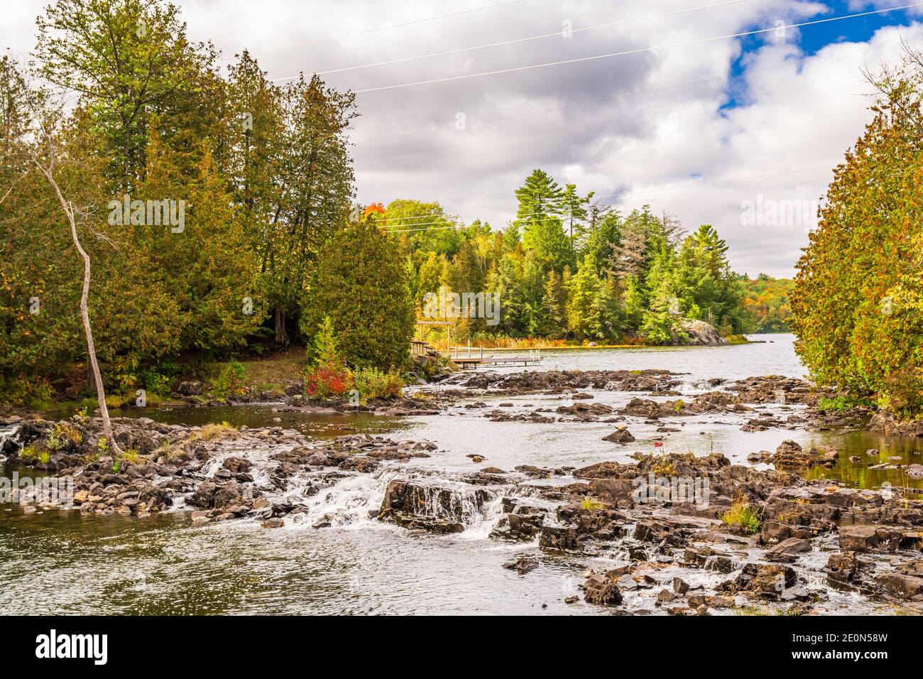Whitefish Rapids Algonquin Highlands Haliburton County Ontario Kanada Stockfoto