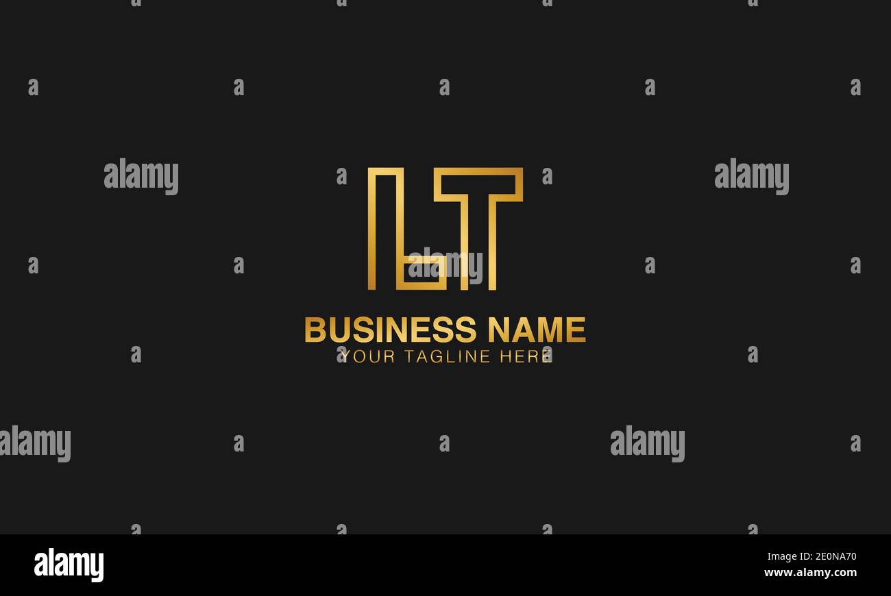 LT L T anfängliche Buchstaben Typografie Logo Design Vektor Stock Vektor