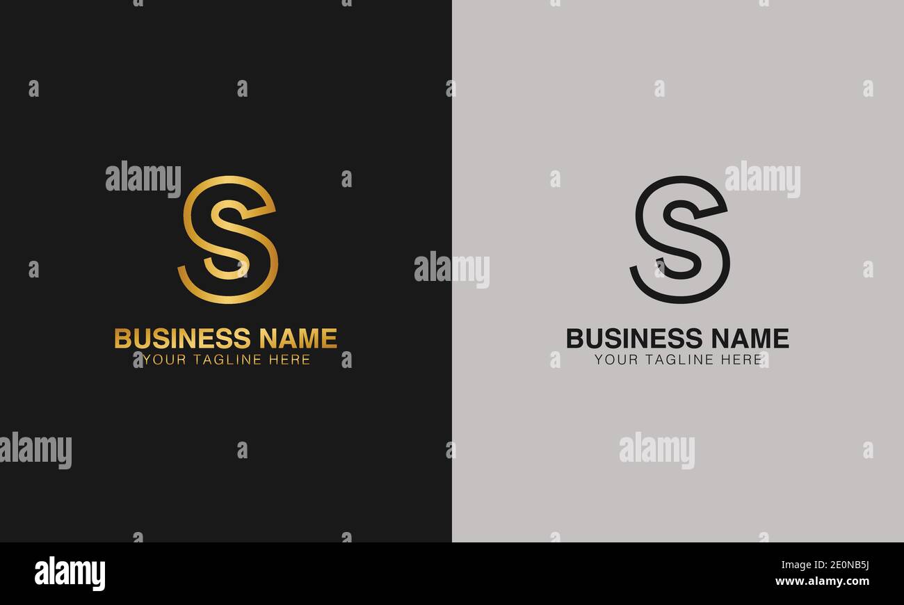 SS S anfänglich basierte Buchstaben Typografie Logo Design Vektor Stock Vektor