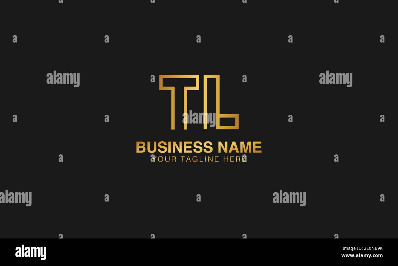 TL T L anfängliche Buchstaben Typografie Logo Design Vektor Stock Vektor