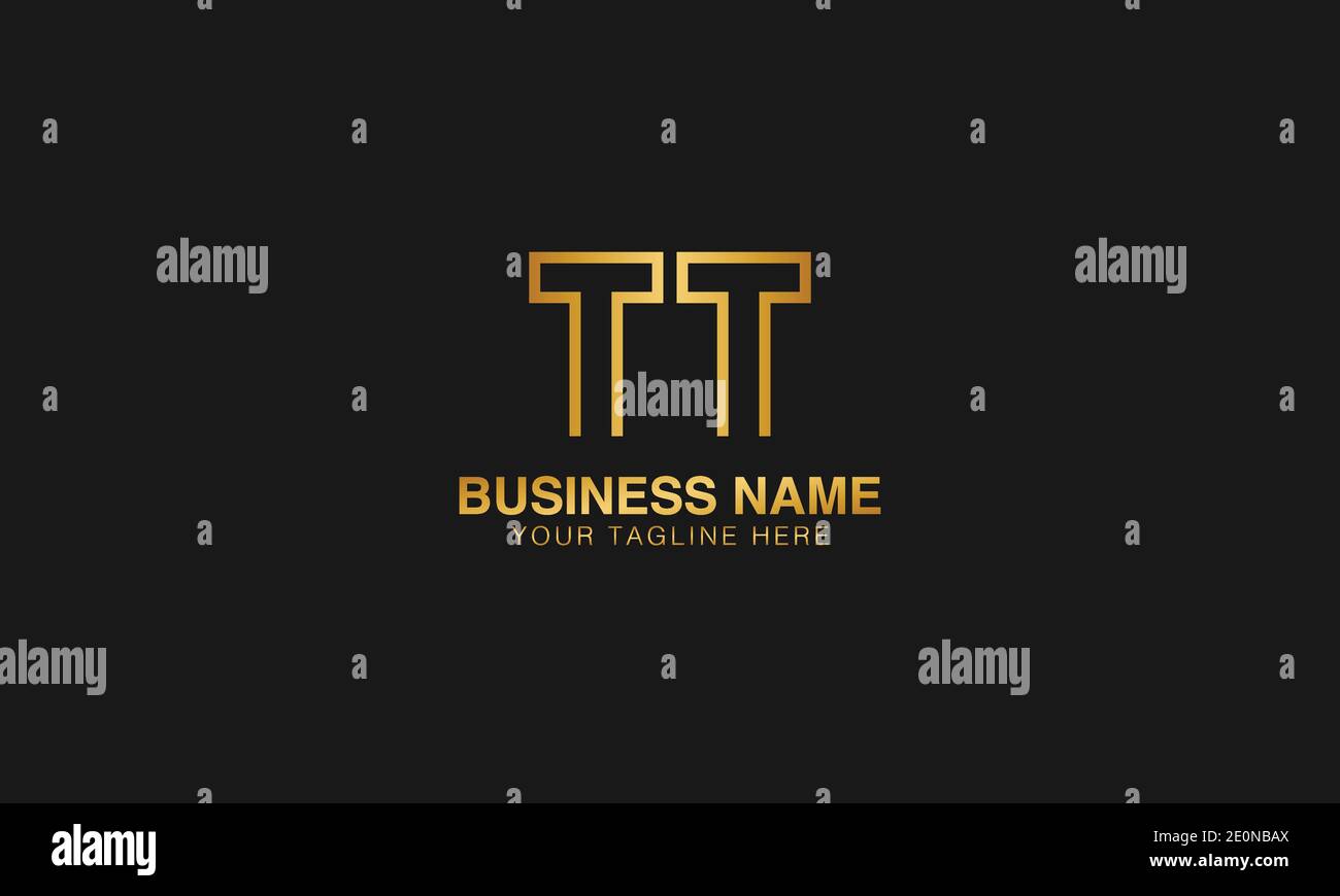 TT T anfängliche Buchstaben Typografie Logo Design Vektor Stock Vektor