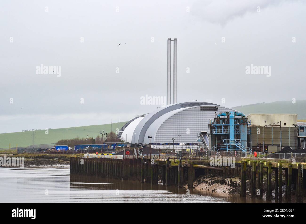 Newhaven East Sussex UK - die Müllverbrennungsanlage Newhaven Energy Recovery Facility Für die Behandlung von bis zu 210,000 Tonnen pro Jahr Stockfoto