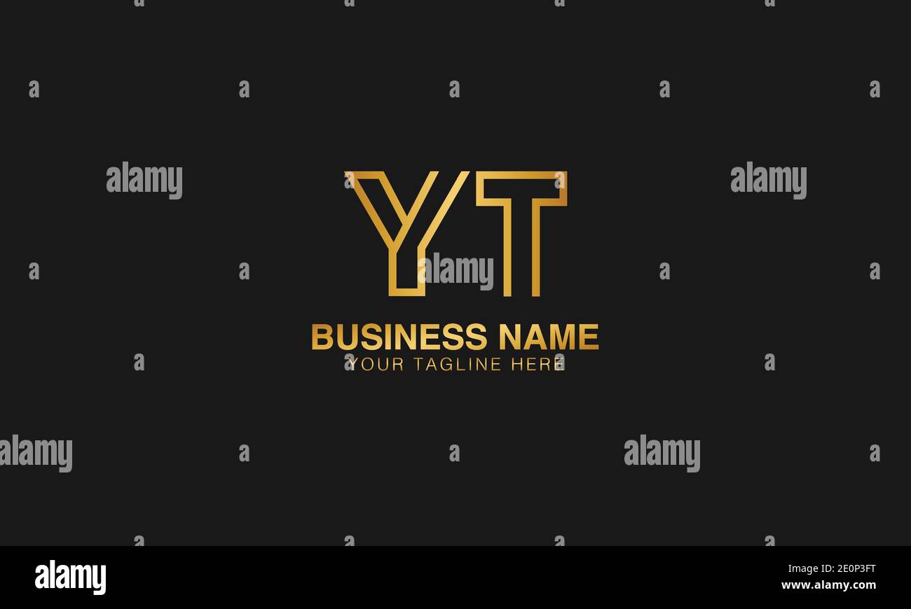 YT Y T Initial Logo - anfängliche abstrakte moderne minimal kreative Logo, Vektor-Vorlage Bild. Luxus-Logo. Typografie Initialen Logo. Stock Vektor