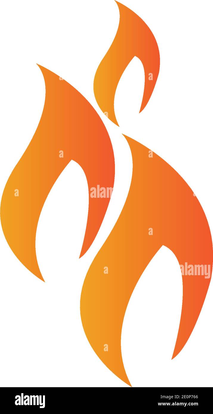 Feuer mit Flamme Logo Vektor Symbol Illustration Stock Vektor